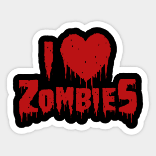 I heart zombies Sticker
